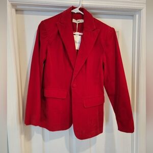 Red Blazer Jacket Small NWT